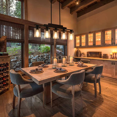 5-Light Farmhouse Linear Chandelier